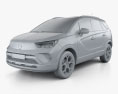 Opel Crossland 2022 3d model clay render