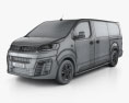 Opel Vivaro Crew Van L3 2022 3D模型 wire render
