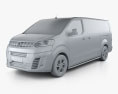 Opel Vivaro Crew Van L3 2022 Modelo 3D clay render