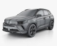 Opel Grandland 2024 3D 모델  wire render