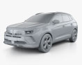 Opel Grandland 2024 3d model clay render