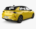 Opel Astra hybrid Ultimate 2024 3D-Modell Rückansicht
