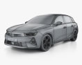 Opel Astra 混合動力 Ultimate 2024 3D模型 wire render