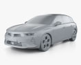 Opel Astra ibrido Ultimate 2024 Modello 3D clay render