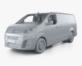 Opel Vivaro Furgoneta L3 con interni 2022 Modello 3D clay render