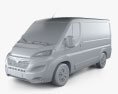 Opel Movano パネルバン L1H1 2024 3Dモデル clay render