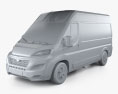 Opel Movano パネルバン L2H2 2024 3Dモデル clay render