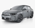 Opel Corsa Electric 2024 Modello 3D wire render