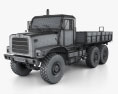 Oshkosh Terramax Flatbed Truck 2016 3d model wire render