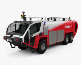 Oshkosh Striker 3000 Camión de Bomberos 2010 Modelo 3D