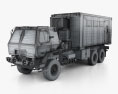 Oshkosh FMTV M1087 A1P2 Expansible Van Truck 2014 Modelo 3D wire render