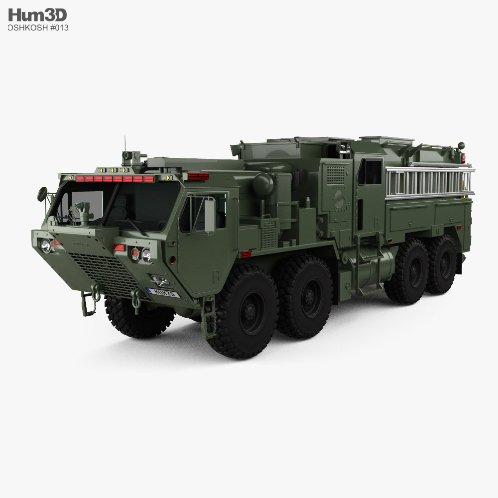 Oshkosh M1142 Tactical Firefighting Truck 2018 Modello 3D