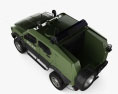 Oshkosh Sand Cat Transport with HQ interior 2012 3D 모델  top view