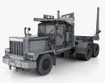 Pacific P-16 Log Truck 1978 3D 모델  wire render