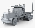 Pacific P-16 Log Truck 1978 3D-Modell clay render