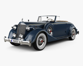 3D model of Packard Twelve Coupe Roadster 1936