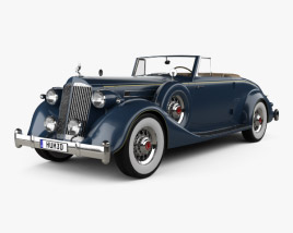 Packard Twelve Coupe Roadster with HQ interior 1936 3D model