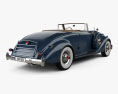 Packard Twelve Coupe 雙座敞篷車 带内饰 1936 3D模型 后视图
