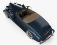 Packard Twelve Coupe 雙座敞篷車 带内饰 1936 3D模型 顶视图