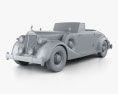 Packard Twelve Coupe Родстер с детальным интерьером 1936 3D модель clay render