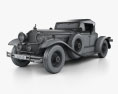 Packard 734 1930 3Dモデル wire render