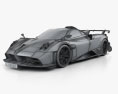 Pagani Imola 2023 3D-Modell wire render