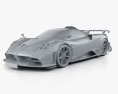 Pagani Imola 2023 3D модель clay render