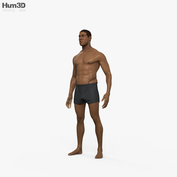 Homme afro-américain Modèle 3D