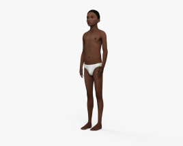 아프리카계 미국인 소년 3D 모델 