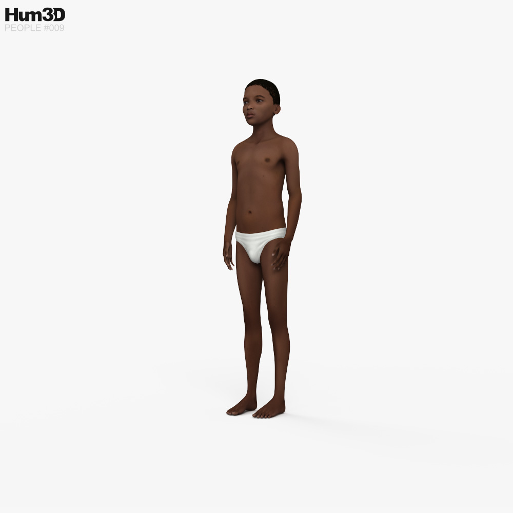 African-American Boy 3D model
