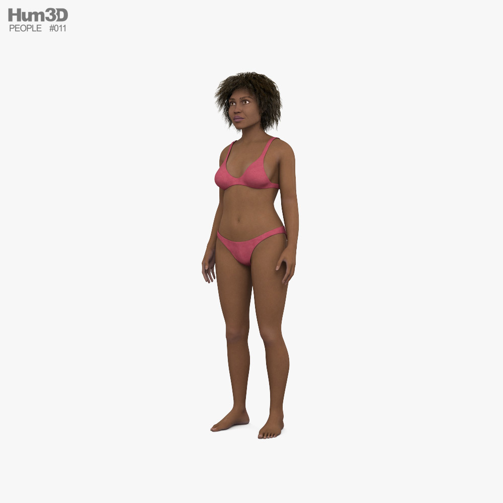 아프리카계 미국인 여성 3D 모델 