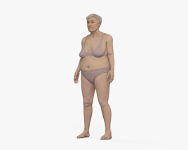 Donna anziana Modello 3D