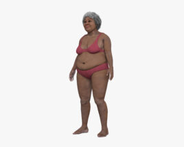 Пожилая афроамериканская женщина 3D модель
