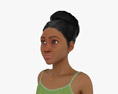 African-American Girl Modelo 3d