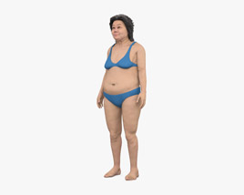 Senior Asian Woman 3D-Modell