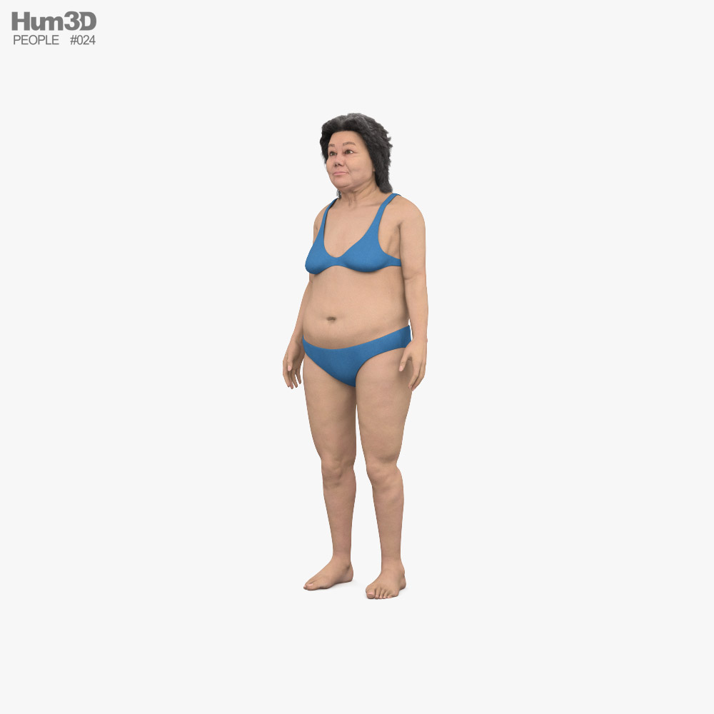 Senior Asian Woman 3D model