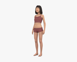 Asian Girl Modèle 3D
