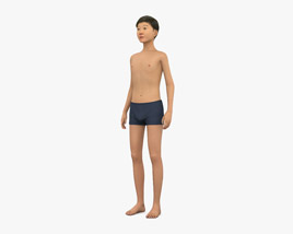 Азиатский мальчик 3D модель