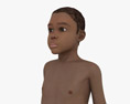 Kid Boy African-American Modelo 3d