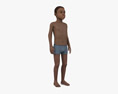 Kid Boy African-American Modelo 3d