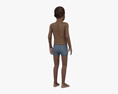 Kid Boy African-American Modello 3D