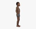 Kid Boy African-American 3d model