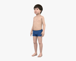 Kid Boy Asian 3D model