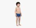 Kid Boy Asian Modello 3D