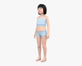 Kid Girl Asian 3d model