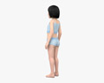 Kid Girl Asian Modello 3D