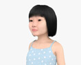 Kid Girl Asian Modelo 3d