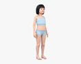 Kid Girl Asian 3D модель