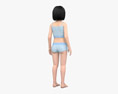 Kid Girl Asian Modelo 3D