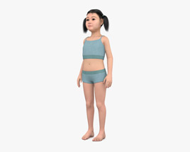 Kid Girl Middle Eastern 3D model